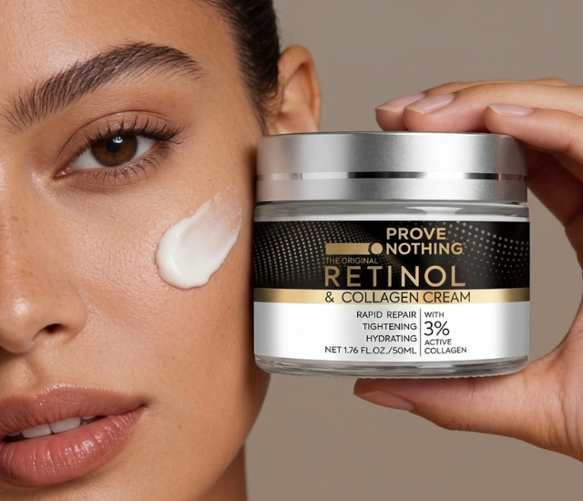 Anti-Aging Retinol Cream for Face with Collagen & 5% Hyaluronic Acid Day & Night Moisturiser for All Skin Types (50ml) | DESIGNED IN AUSTRALIA