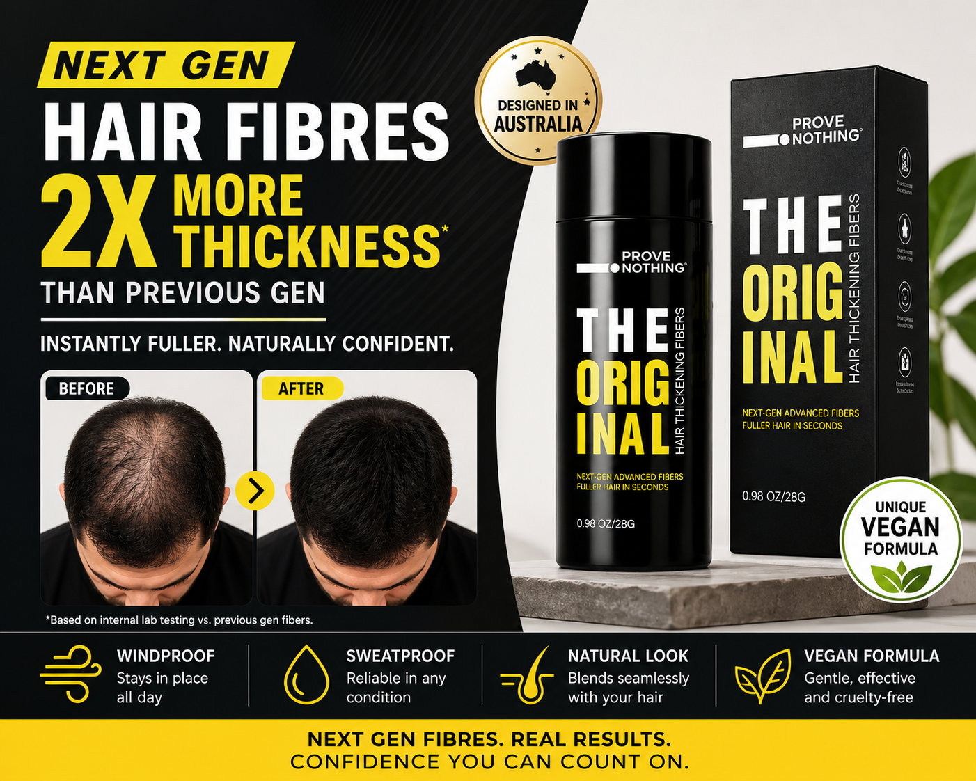 Next-Gen Hair Thickening Fibres | Instant Fuller, Thicker Hair | Designed in Australia Secondary image
