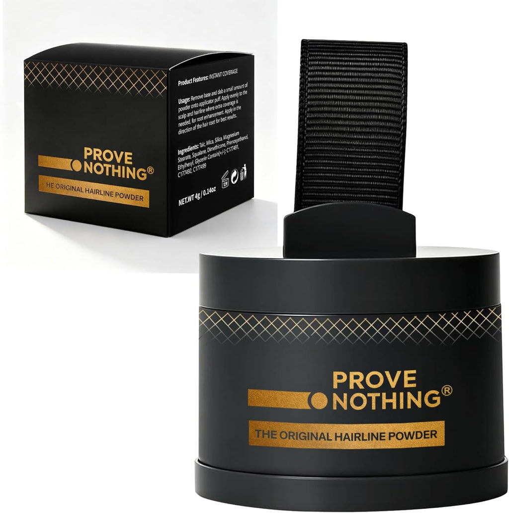 PROVE NOTHING Hairline Powder Root Touch - Up Designed in Australia, Gray Coverage, Bald Spot Concealer, Thinning Hair Fill - In Powder, Sweat & Water Resistant, 24 - Hour Wear for Women & Men (Medium Brown) - Battery Mate
