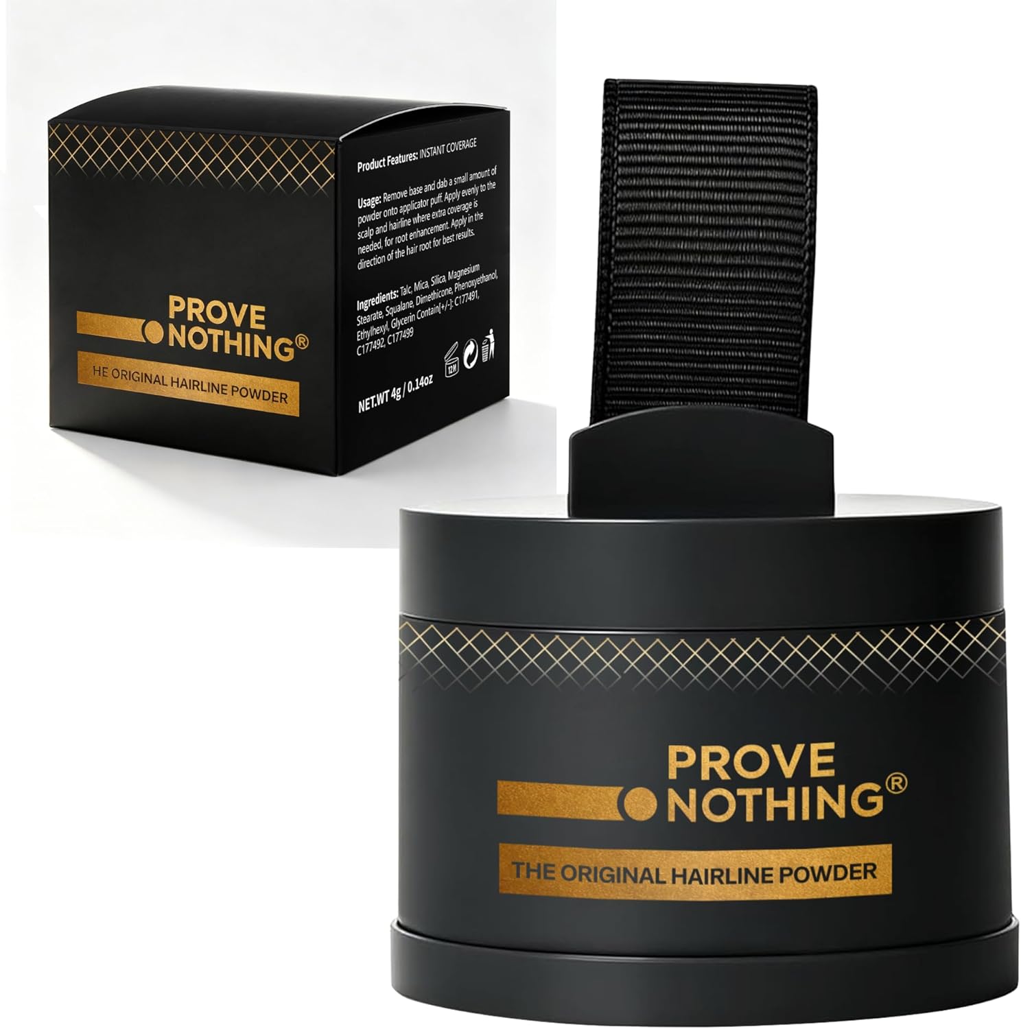PROVE NOTHING Hairline Powder Root Touch - Up Designed in Australia, Gray Coverage, Bald Spot Concealer, Thinning Hair Fill - In Powder, Sweat & Water Resistant, 24 - Hour Wear for Women & Men (Medium Brown) - Battery Mate