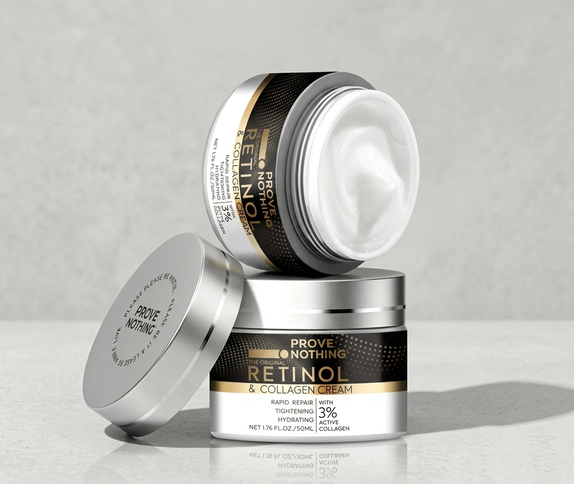 Anti-Aging Retinol Cream for Face with Collagen & 5% Hyaluronic Acid Day & Night Moisturiser for All Skin Types (50ml) | DESIGNED IN AUSTRALIA